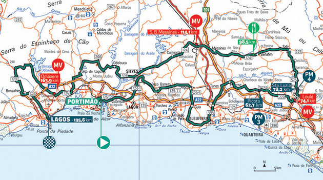 2020 Algarve stage 1 map